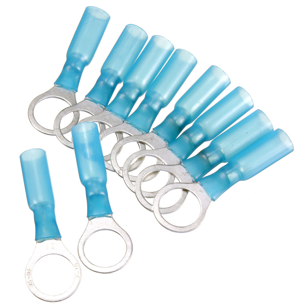 brand new 10pcs 10.5mm blue crimp terminals insulated ring connector 1.5-2.5mm 16-14awg m10 electrical equipment
