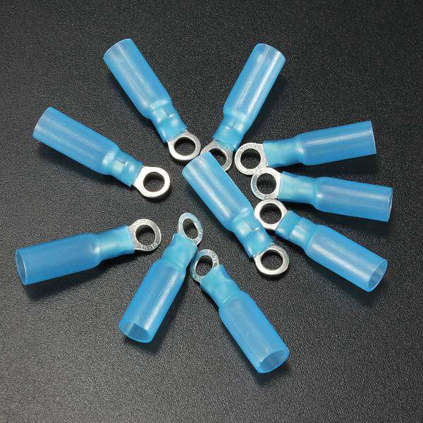 brand new 10pcs 4.3mm blue crimp terminals insulated ring connector 1.5-2.5mm 16-14awg m4 excellent quality