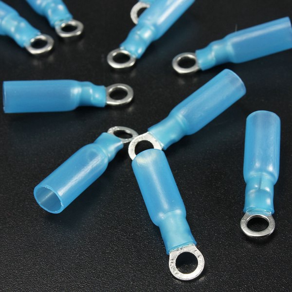 brand new 10pcs 4.3mm blue crimp terminals insulated ring connector 1.5-2.5mm 16-14awg m4 excellent quality