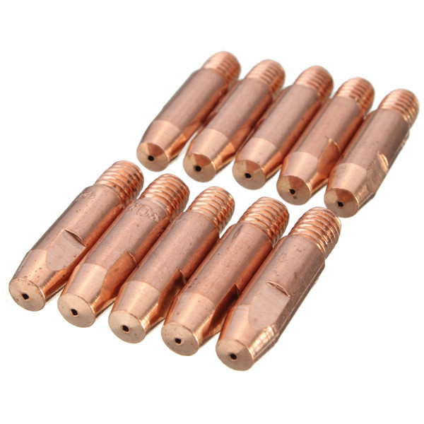 brand new 10pcs mb 24kd mig/mag m6 welding torch contact tips holder gas nozzle gold