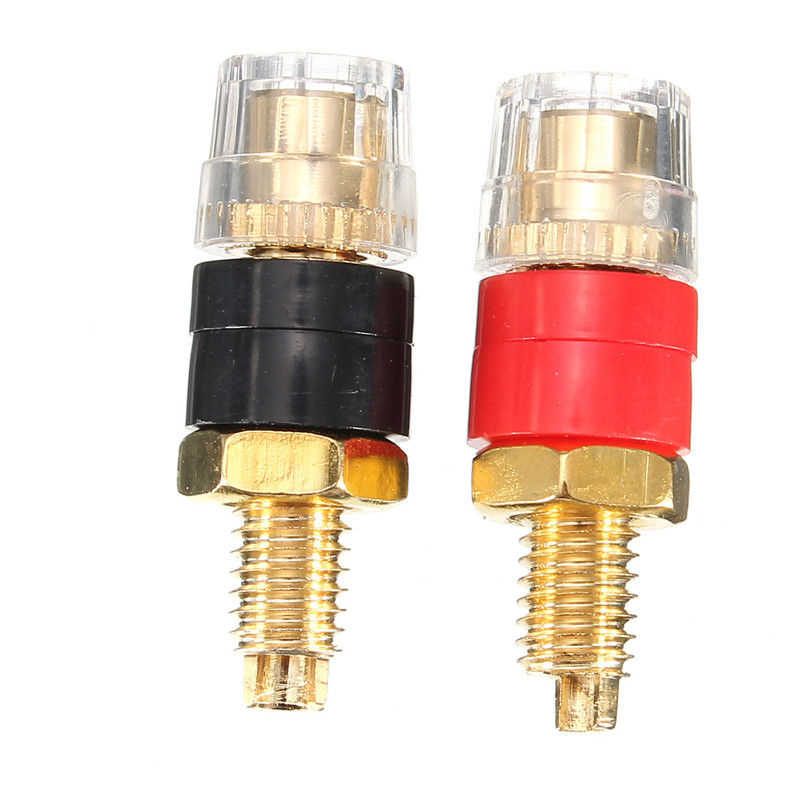brand new 2pcs pure brass gilded copper terminal for 4mm banana plug jack cd audio speaker binding post cable amplifier thread brand new 2pcs pure brass gilded copper terminal for 4mm banana plug jack cd audio speaker binding post cable amplifier thread