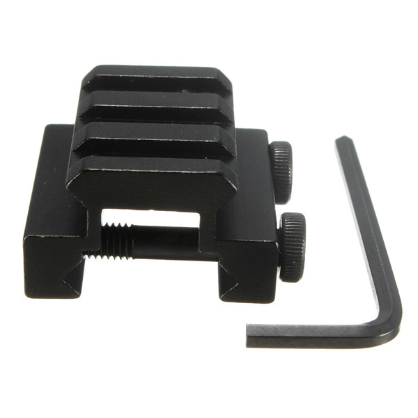 brand new aluminum alloy 1/2'' 3 slot low riser scope mount rail 20mm black diy assembly accessories