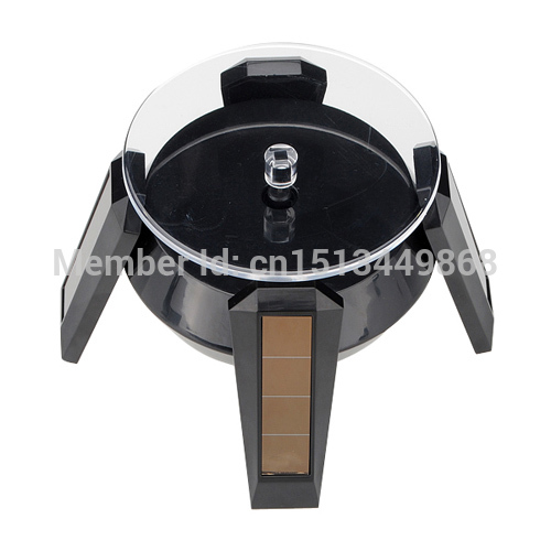 brand new black solar rotating display stand turn table for jewelry watch cellphone retail
