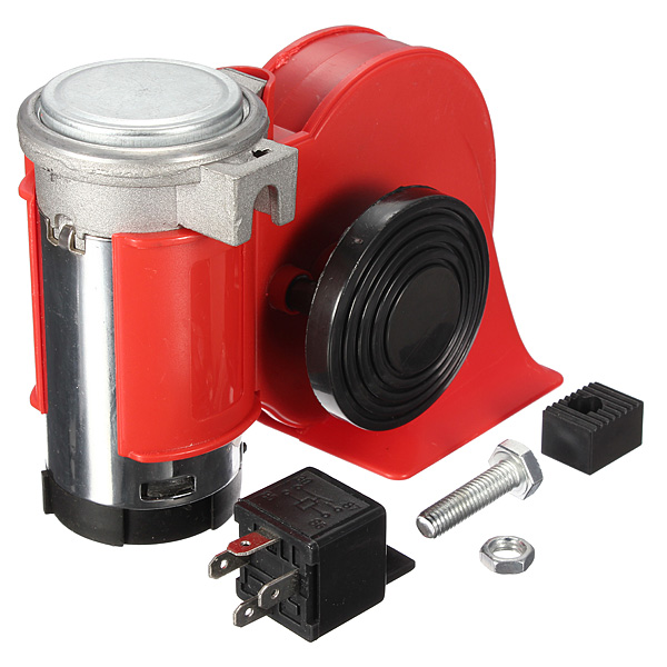 brand new car motorcycle truck 12v red compact dual tone electric pump air loud horn vehicle siren brand new car motorcycle truck 12v red compact dual tone electric pump air loud horn vehicle siren