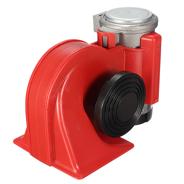 brand new car motorcycle truck 12v red compact dual tone electric pump air loud horn vehicle siren