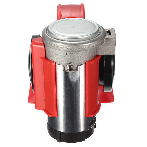brand new car motorcycle truck 12v red compact dual tone electric pump air loud horn vehicle siren
