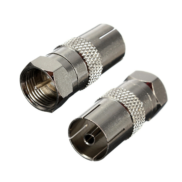 brand new f male plug to tv aerial female socket adaptor rf coaxial converter connector [other-tool-8421]