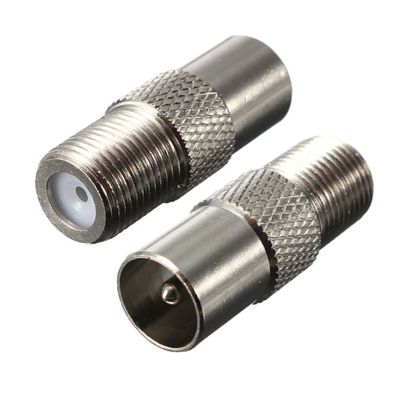 brand new silver f type female screw plug to tv aerial rf coaxial male connector adapter brand new silver f type female screw plug to tv aerial rf coaxial male connector adapter