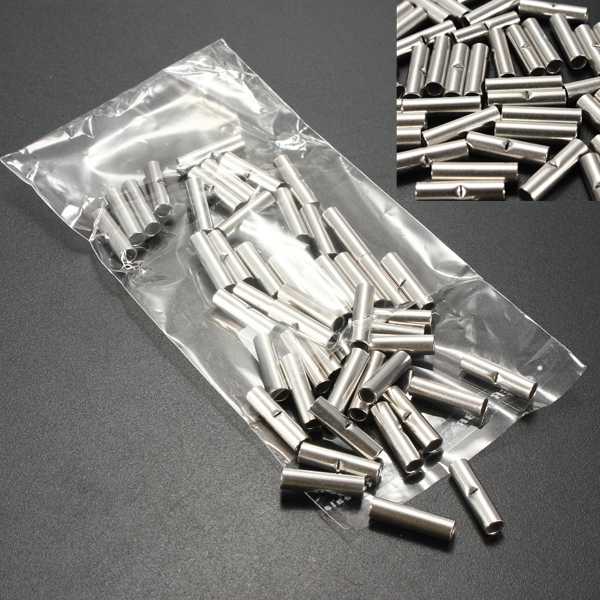 brand new whole 50pcs 14-16 awg gauge uninsulated/non insulated butt crimp connectors terminal brand new whole 50pcs 14-16 awg gauge uninsulated/non insulated butt crimp connectors terminal