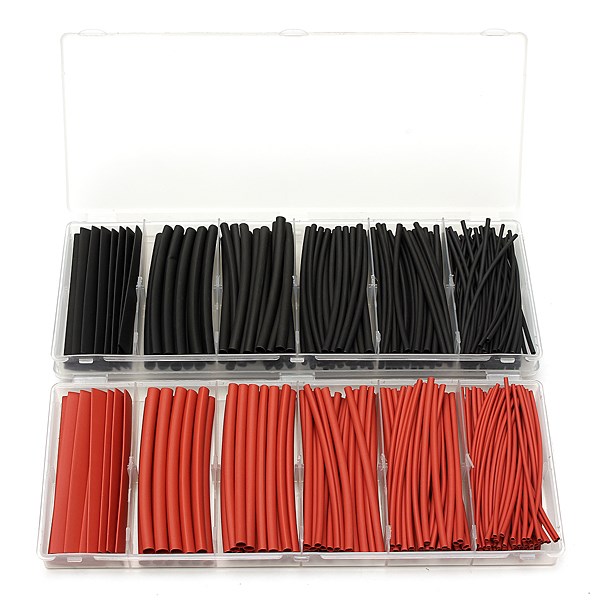 brand new whole red 160pcs polyolefin 2:1 halogen- heat shrink tubing 6size 1.5-9mm 100mm