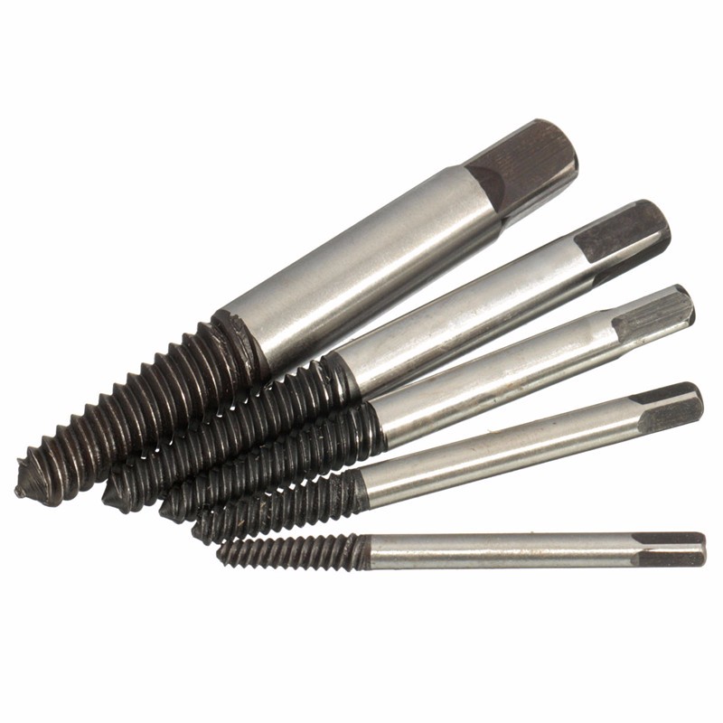 brandnew 5pcs screw extractor set easy out drill bits guide broken screws bolt remover