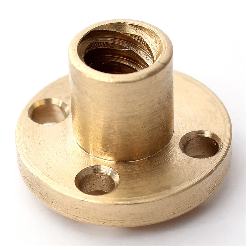 brass 22mm flange nut for cnc 3d printer 8mm 4-start lead screw 300mm long with copper