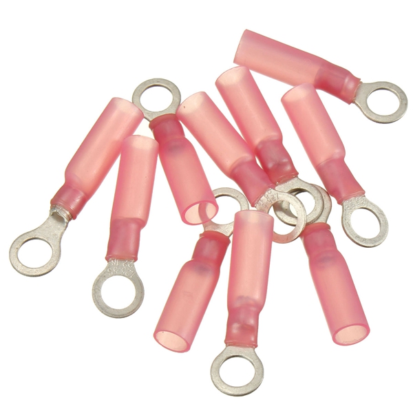 excellent quality 100pcs 5.3mm red crimp terminals insulated ring connector 0.5-1.5mm 22-16awg m5 excellent quality 100pcs 5.3mm red crimp terminals insulated ring connector 0.5-1.5mm 22-16awg m5