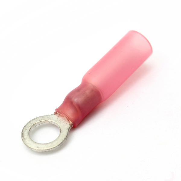 excellent quality 100pcs 5.3mm red crimp terminals insulated ring connector 0.5-1.5mm 22-16awg m5