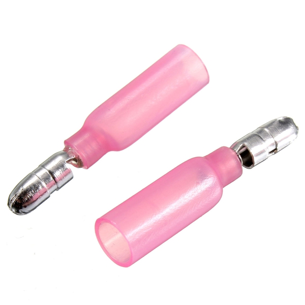excellent quality 10pcs 3.2cm red crimp terminals male bullet connector 0.5-1.5mm 22-16awg