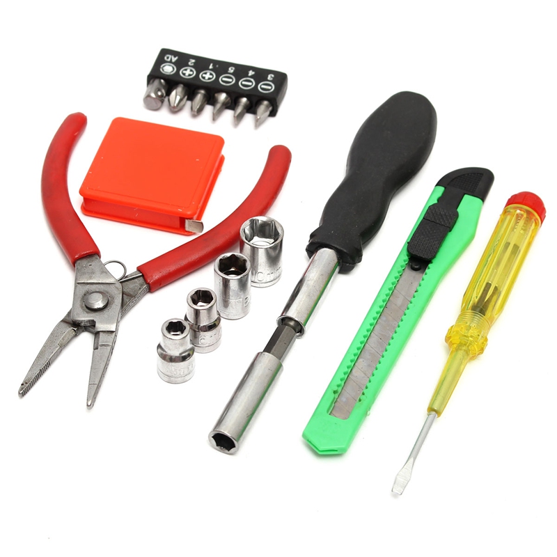 excellent quality 16pcs multifunction hardware home hand car shape combination repair tool set kit