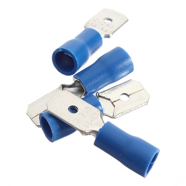 excellent quality 20pcs insulated blue male spade connector electrical crimp terminal 1.5-2.5mm best promotion excellent quality 20pcs insulated blue male spade connector electrical crimp terminal 1.5-2.5mm best promotion