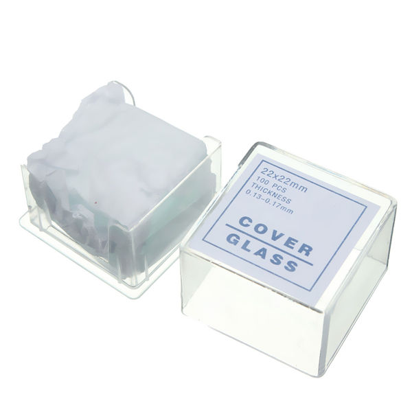 good 100pcs/set disposable microscope coverslip laboratory appliance 22x22mm thickness 0.13-0.17mm made of glass