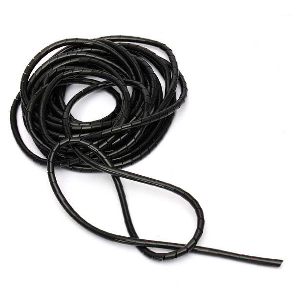 high standard flame retardant black spiral bands diameter 10mm about 7m cable casing cable sleeves winding pipe
