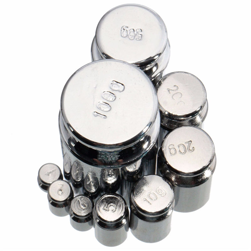 hight quality silver 17pcs 211.1g 10mg~100g m2 set grams precision calibration weight digital scale