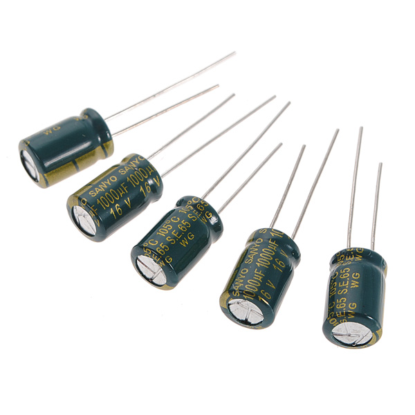 long lasting 10pcs/lot aluminum material 1000uf 16v 105c radial electrolytic capacitor