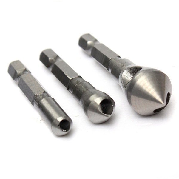 new 3pcs/lot countersink bit set deburring drill bits tapper hole cutter hand tools chamfer set wood