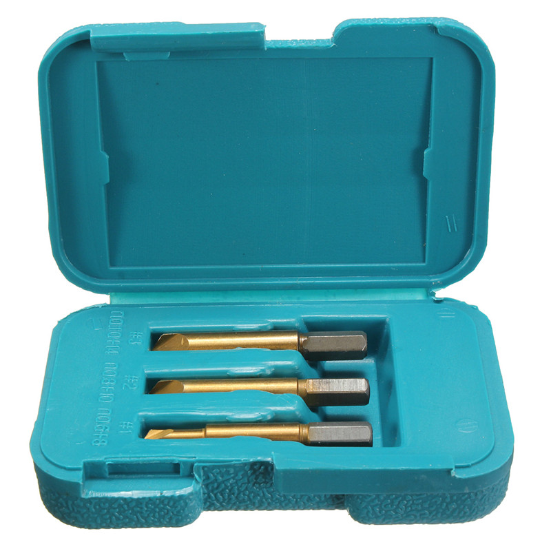 new 3pcs/set rigid ti broken screw bolts extractor easy out high speed steel drill bit remover hss 4241 new 3pcs/set rigid ti broken screw bolts extractor easy out high speed steel drill bit remover hss 4241