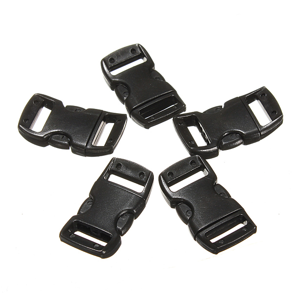 new 5pcs 3/8 10mm black curved side release plastic buckles for paracord bracelet new 5pcs 3/8 10mm black curved side release plastic buckles for paracord bracelet