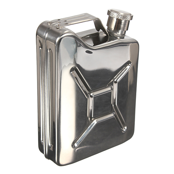 new 6oz stainless steel screw down liquor alcohol hip pocket flask with funnel cap
