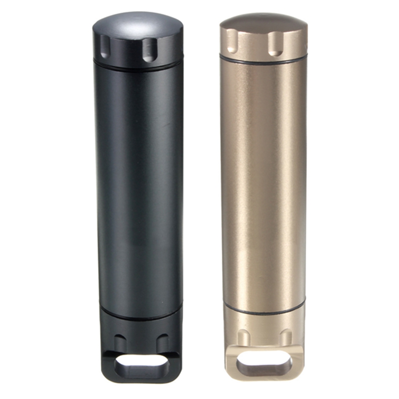 new aerospace aluminum waterproof case container capsule seal bottle holder outdoor protect gears survival emergency tool