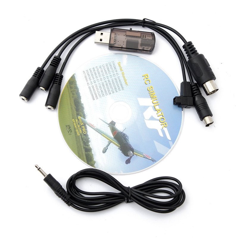new arrival 22 in 1 rc usb flight simulator cable for realflight g7 / g6 g5.5 g5
