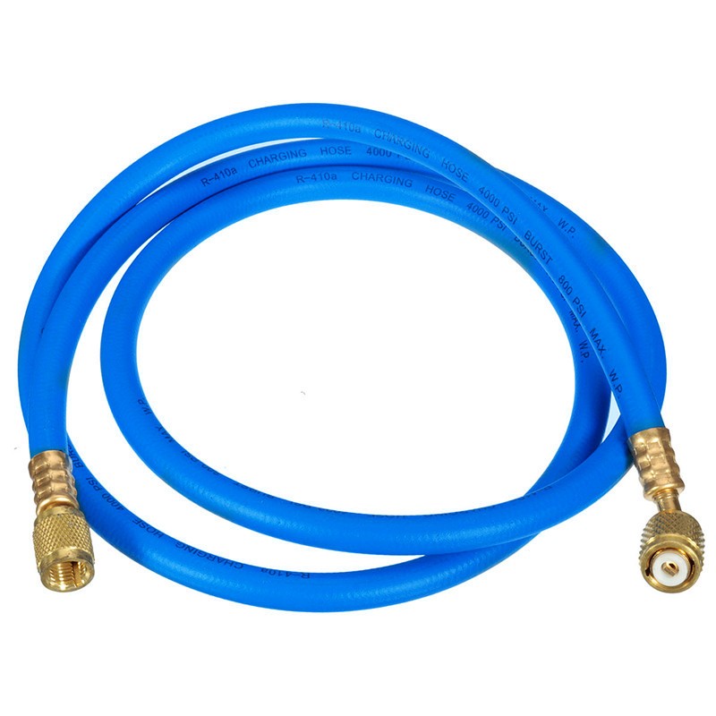 new arrival blue plastic ac refrigerant charging hoses r410a r134a 5ft hvac 1/4" sae 800psi hose tube new arrival blue plastic ac refrigerant charging hoses r410a r134a 5ft hvac 1/4" sae 800psi hose tube