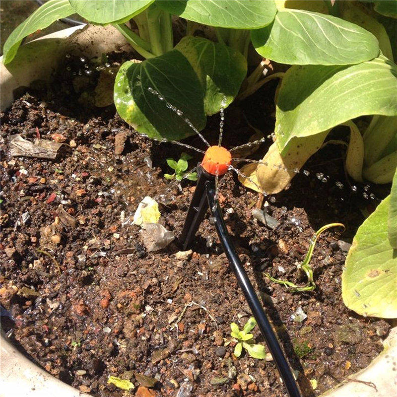 new arrival diy adjustable size micro drip irrigation system plant self watering outdoor garden hose kits tool 8m + 8 drop head