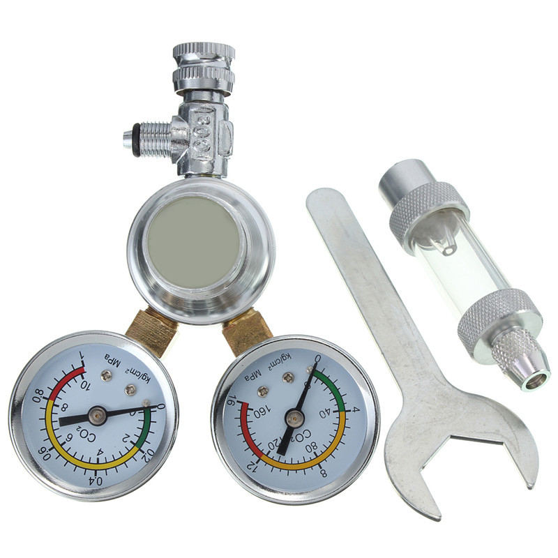 new arrival high standard co2 pressure regulator magnetic valve solenoid bubble counter aquarium tools