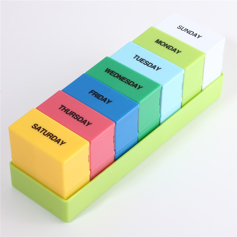 new arrival high standard weekly 7 day colorful medicine boxes holder storage organizer container case new arrival high standard weekly 7 day colorful medicine boxes holder storage organizer container case
