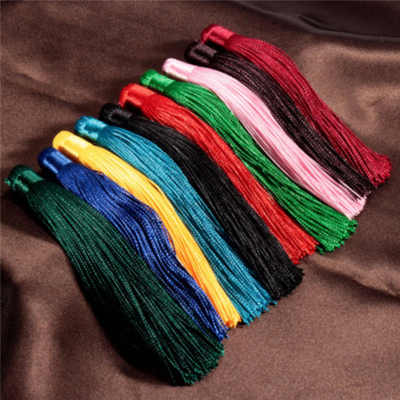 new arrival muliti color 12cm silky cotton tassel curtains cushion crafts card diy fringe accessories tool