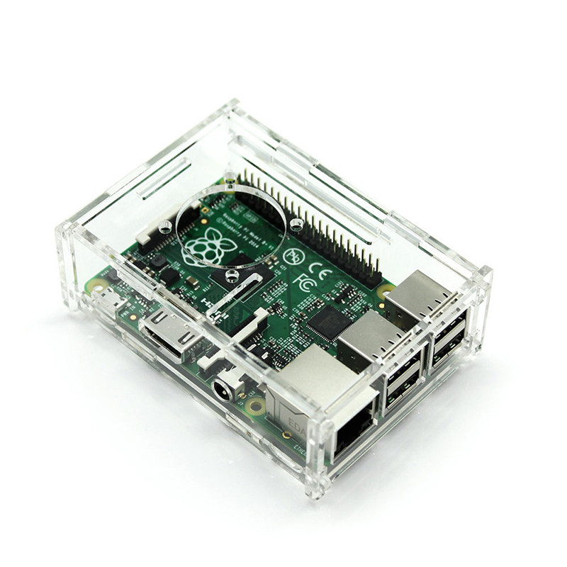 new arrival transparent clear acrylic case shell enclosure box for raspberry pi model b+