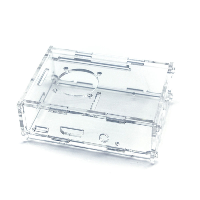 new arrival transparent clear acrylic case shell enclosure box for raspberry pi model b+
