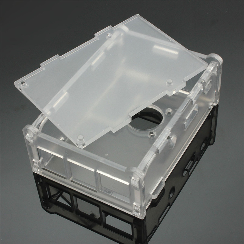 new arrival transparent clear acrylic case shell enclosure box for raspberry pi model b+