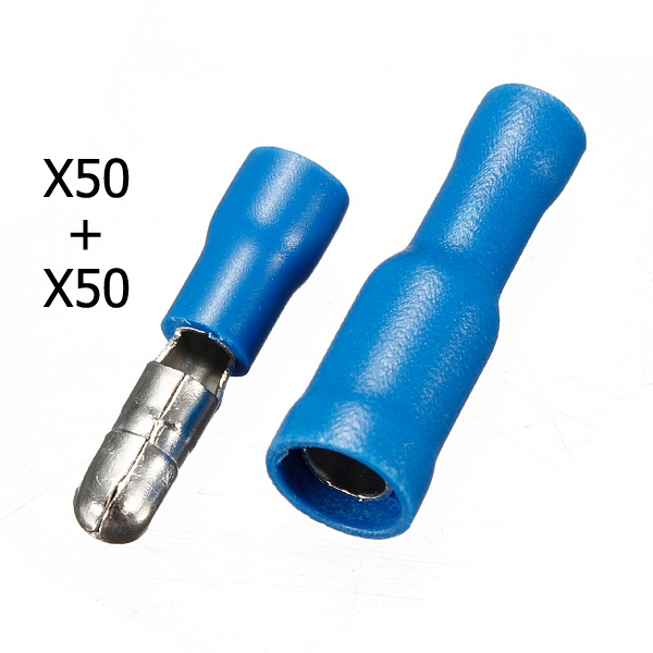 new arrvial!!! 100x blue bullet connector insulated crimp terminals for electrical wiring excellent quality