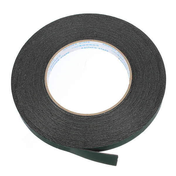 new arrvial!!! 12mm x 10m black super strong permanent double sided self adhesive foam car trim body tape excellent quality