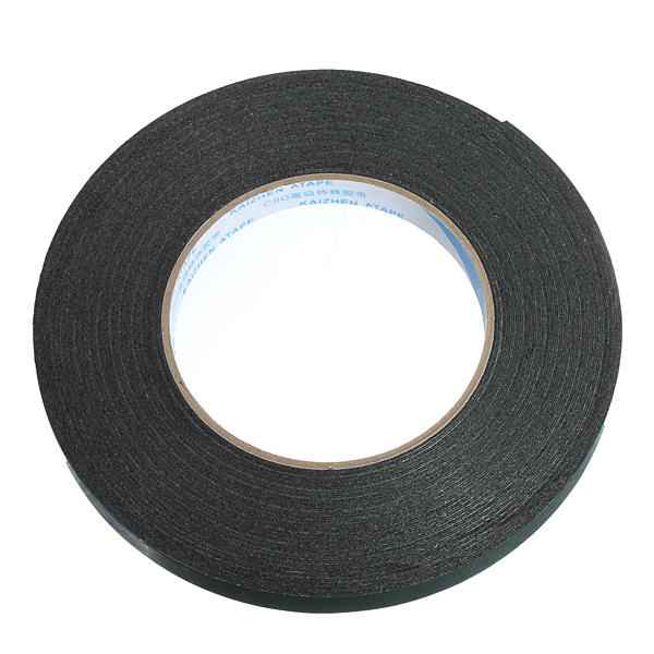 new arrvial!!! 12mm x 10m black super strong permanent double sided self adhesive foam car trim body tape excellent quality