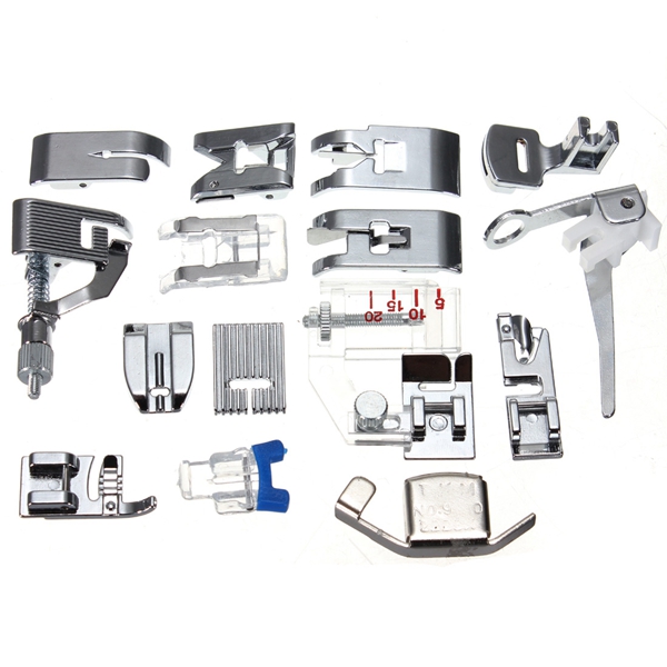new arrvial!!!15pcs domestic sewing machine foot feet presser new presser for brother janome toyota singer