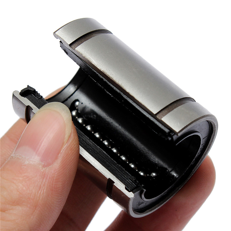 new arrvial!!! 1x 1pc lm20uuop 20mm shaft round open type linear ball bearing steel silver new
