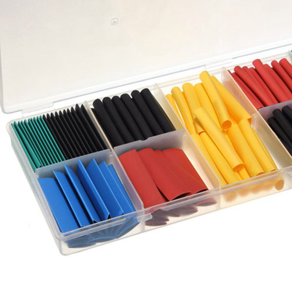 new arrvial!! 280pcs assortment ratio 2:1 heat shrink tubing tube sleeving wrap kit with box colorful