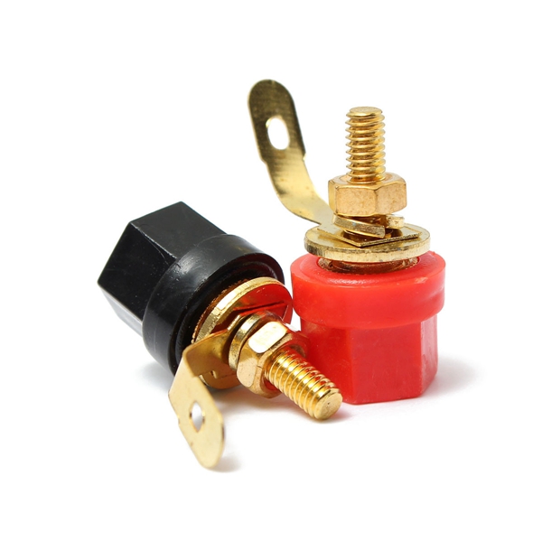 new arrvial 2pcs gold plated amplifier speaker terminal binding post for banana plug 4mm best promotion new arrvial 2pcs gold plated amplifier speaker terminal binding post for banana plug 4mm best promotion