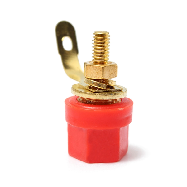 new arrvial 2pcs gold plated amplifier speaker terminal binding post for banana plug 4mm best promotion