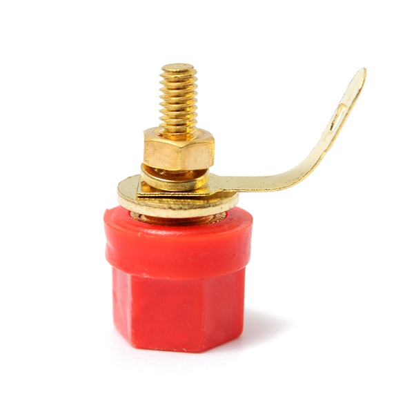 new arrvial 2pcs gold plated amplifier speaker terminal binding post for banana plug 4mm best promotion