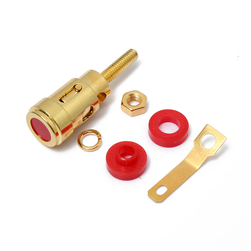 new arrvial!!! 2pcs gold plated brass speaker binding post spring loaded press terminal 40cm excellent quality new arrvial!!! 2pcs gold plated brass speaker binding post spring loaded press terminal 40cm excellent quality