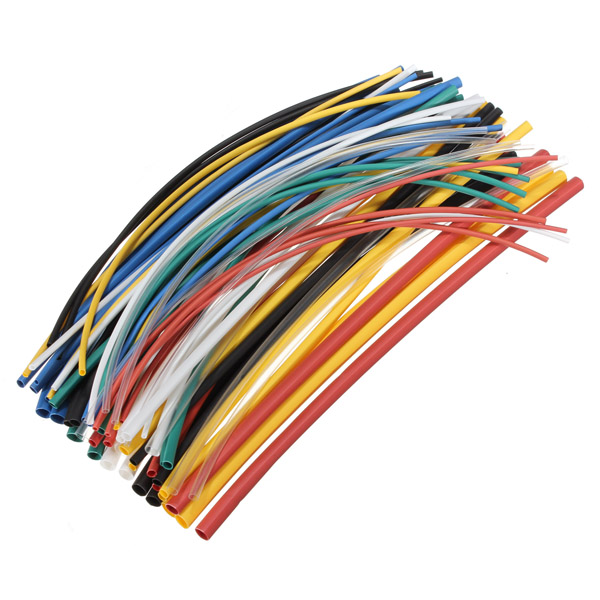 new arrvial!!! 70 pcs flame retardant durable 7 color assorted colors ratio 2:1 polyolefin heat shrink tubing tube kits